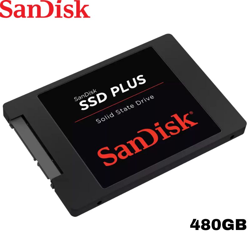 Unidad de Estado Solido SanDisk Plus, 480GB, SATA 6Gb/s, 2.5&quot;, 7mm.