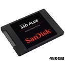 Unidad de Estado Solido SanDisk Plus, 480GB, SATA 6Gb/s, 2.5&quot;, 7mm.
