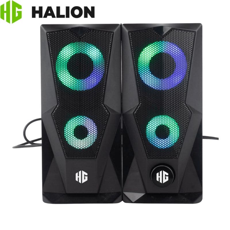Parlante Gamer Halion HA-S229, LED 7 Colores.