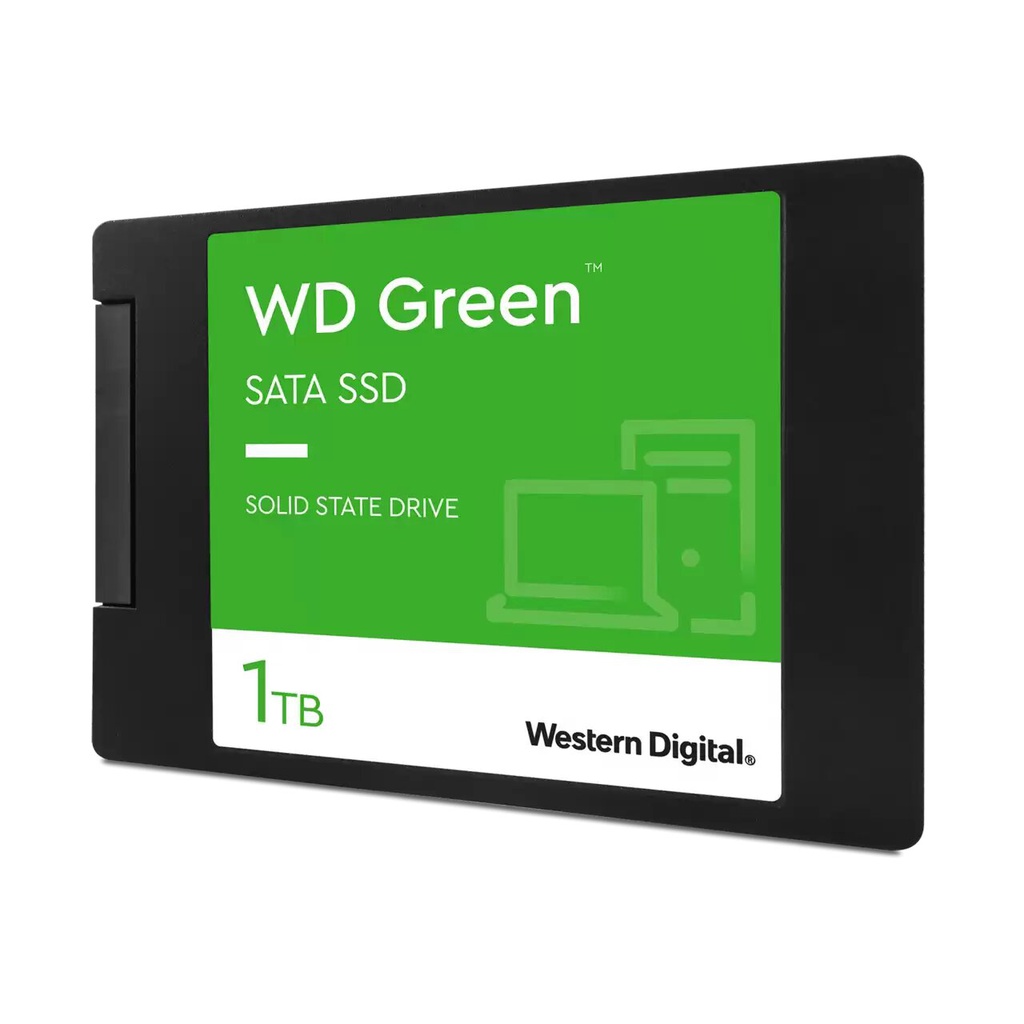 UNIDAD DE ESTADO SOLIDO WESTERN DIGITAL GREEN, WDS100T3G0A, 1TB, SATA 6GB/S, 2.5&quot;, 7MM.