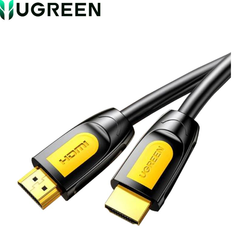 Cable HDMI UGREEN 1.5mts, 4k, Redondo Yellow/Black.