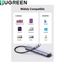 Hub USB-C a 4 USB-A 3.0, 1 HDMI, Ugreen CM417 20197, Silver.