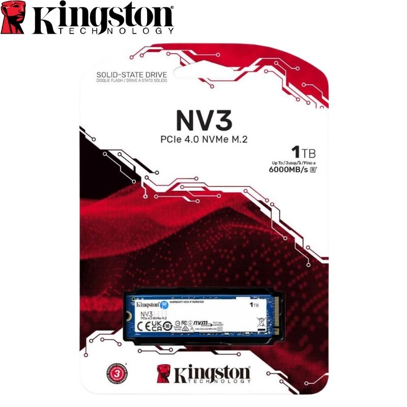 Unidad de Estado Solido Kingston NV3 1TB, PCIe 4.0 NVMe M.2 SSD