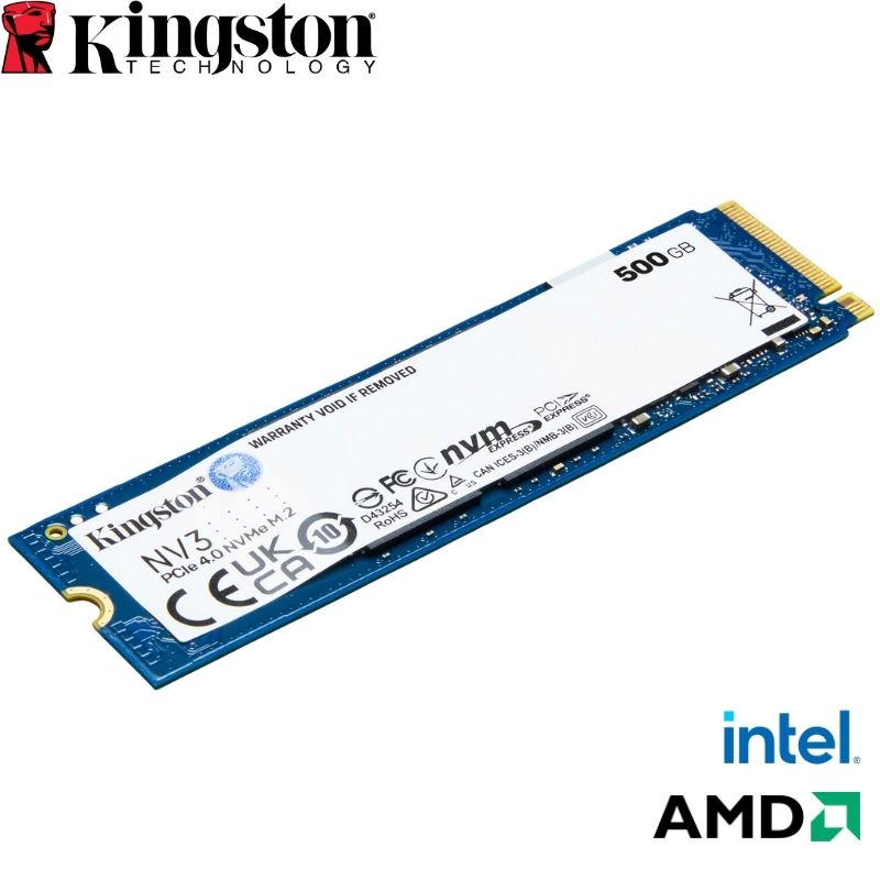 Unidad en Estado Solido Kingston 500GB NV3 PCIe 4.0 NVMe M.2 SSD
