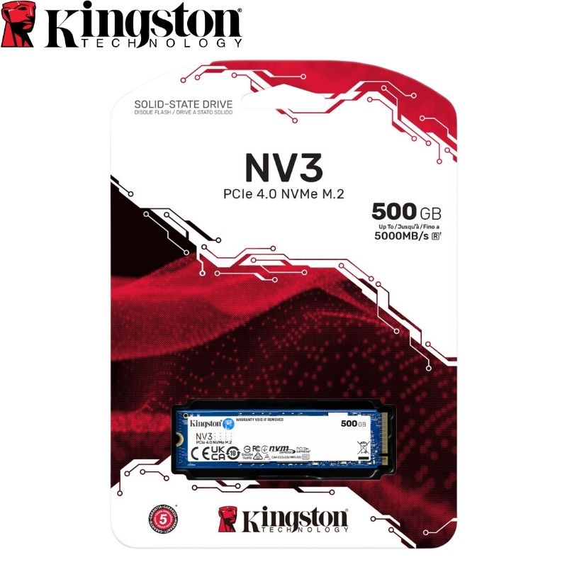 Unidad en Estado Solido Kingston 500GB NV3 PCIe 4.0 NVMe M.2 SSD