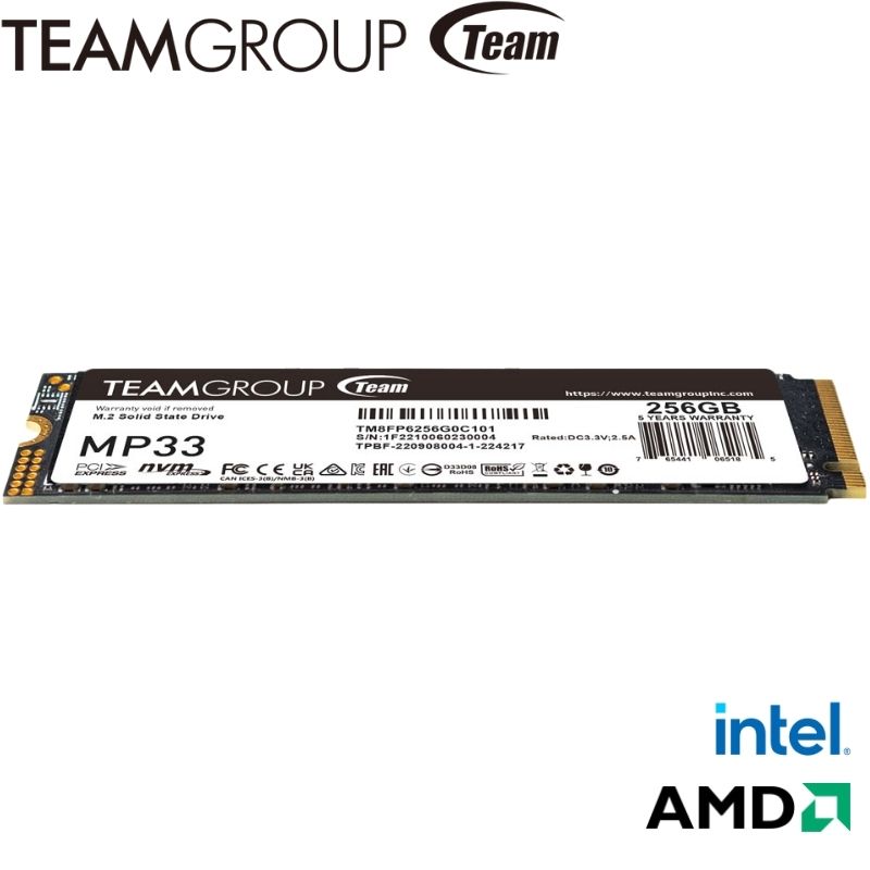 Unidad en Estado Solido TEAMGROUP MP33 M.2 PCIe, 256GB.