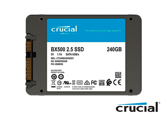 UNIDAD DE ESTADO SOLIDO CRUCIAL SSD 3D, 240GB , SATA 2.5, 7MM, 6.0 GB/S