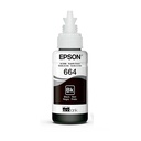 BOTELLA DE TINTA EPSON T664, NEGRO 70ML,(T664120-AL) CAJA.