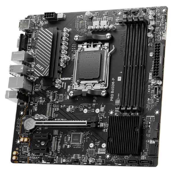 Motherboard MSI PRO B650M-P, Chipset AMD B650, Socket AMD AM5, mATX