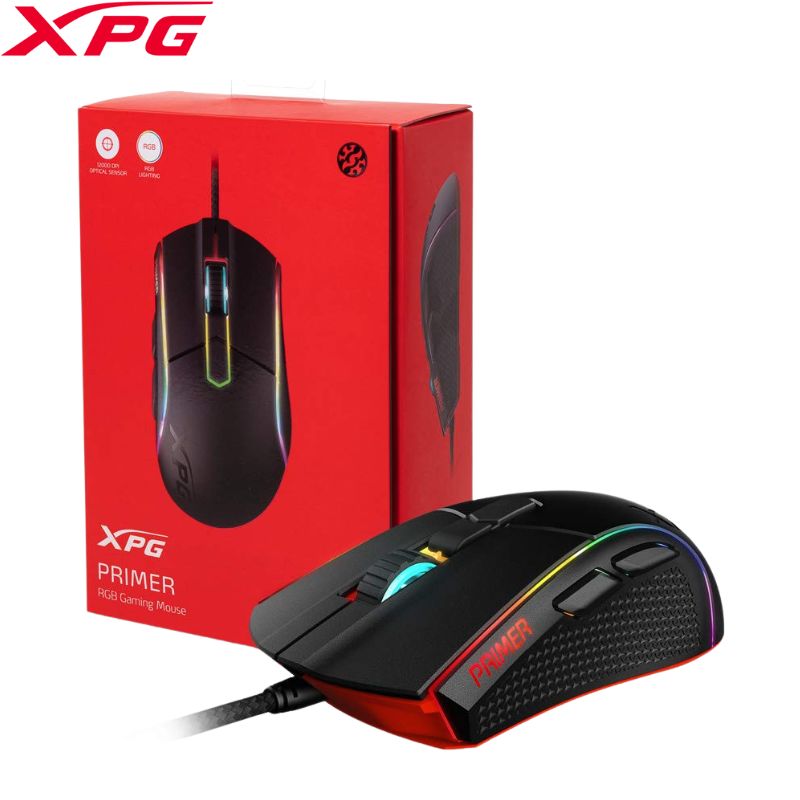 Mouse XPG Primer, Black, Rgb, 6 Botones 12,000dpi, Usb-A.