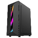 Case Gaming 1ST Player Rainbow RB-5 Black, 03 Cooler RGB, Vidrio templado, Sin Fuente.