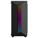 Case Gaming 1ST Player Rainbow RB-5 Black, 03 Cooler RGB, Vidrio templado, Sin Fuente.