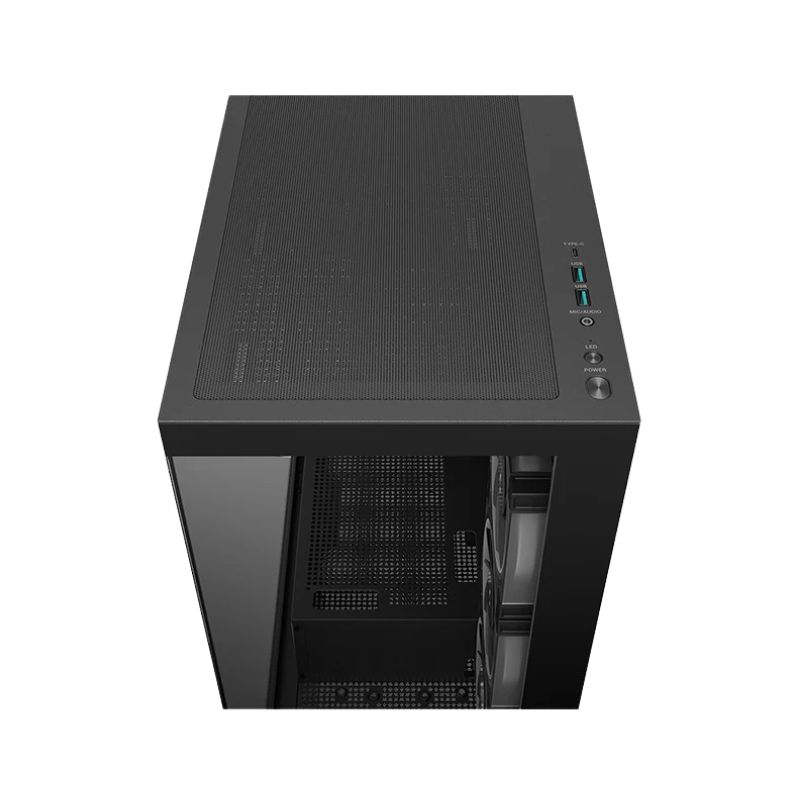 Case DeepCool CG580 4F BK, 4 Fan ARGB, Vidrio Templado, S/Fuente, USB 3.0, Black.