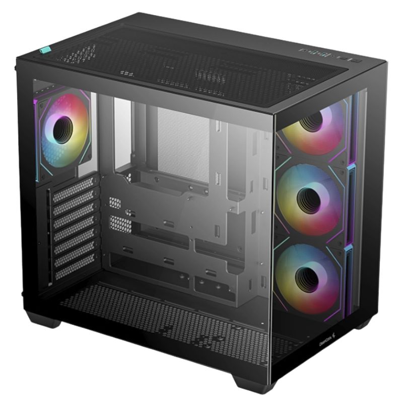 Case DeepCool CG530 4F, 4 Fan ARGB, Vidrio Templado, S/Fuente USB 3.0, Black.
