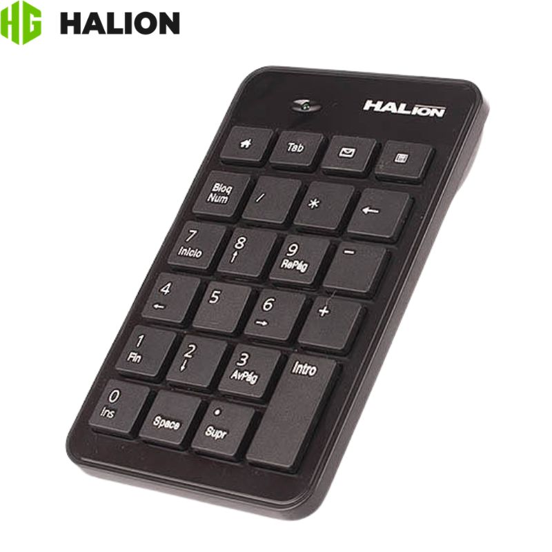 Teclado Numérico Halion K-119, Usb Negro.
