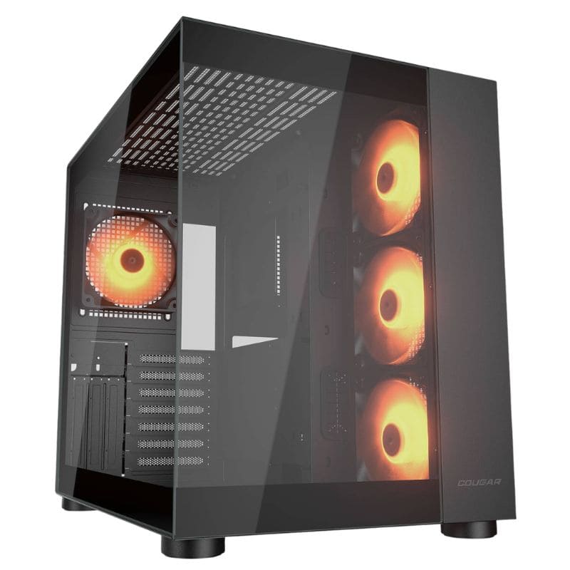 Case Gaming 1ST Player MV5-T White, 03 Cooler RGB, Vidrio templado, Sin Fuente.