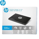 Unidad de Estado Solido HP S700, 500Gb 2.5 Sata, 6.0 Gb/s, 2.5", 7mm.