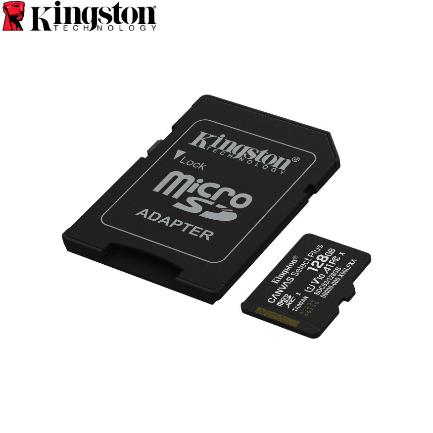Memoria Flash Micro-SD Kingston Canvas Select Plus, 128GB, con Adaptador SD, 150Mb/s. Clase 10.