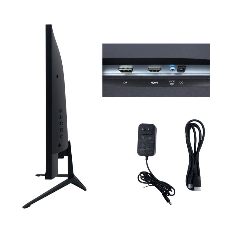 Monitor plano TEROS TE-2417S, 23.8" FHD IPS, 144Hz, 1ms, HDMI, DP, Audio out, Parlantes