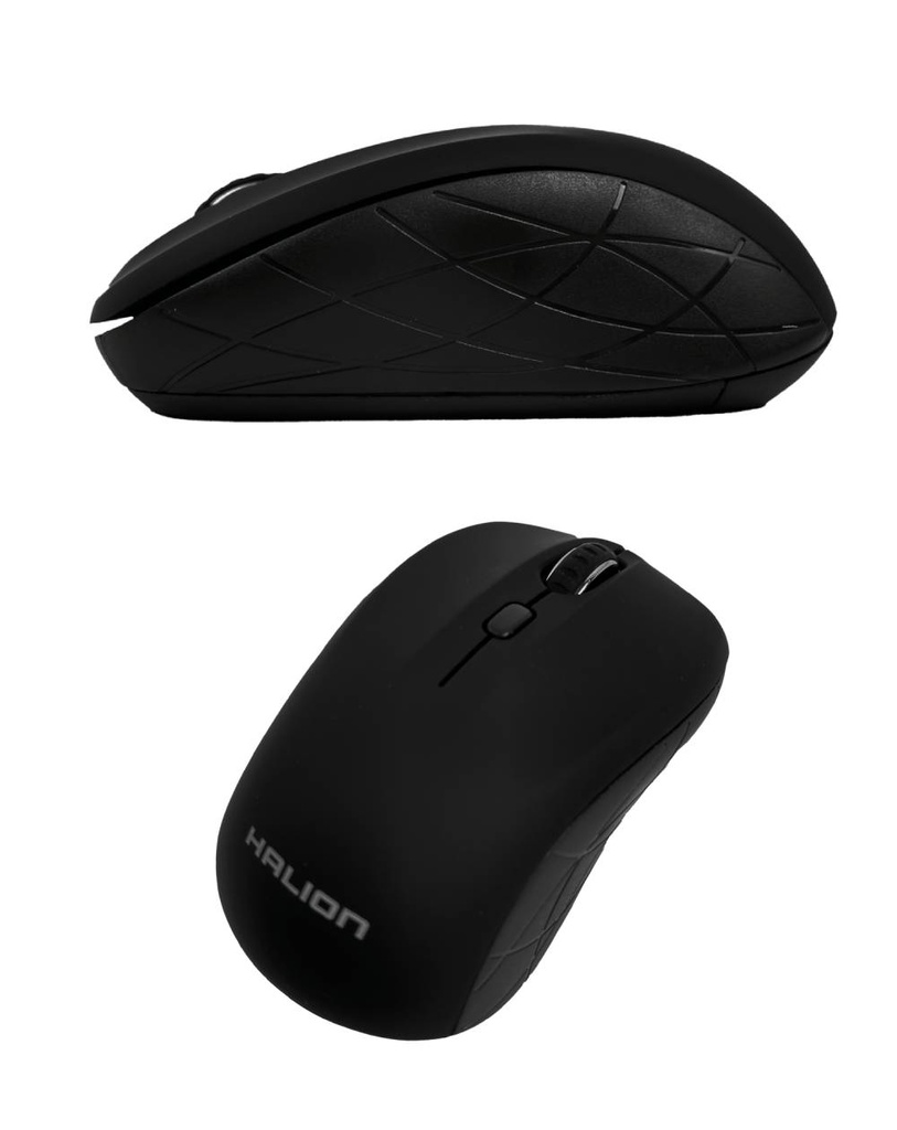 Mouse Halion M200, Inalámbrico 2.4, Negro.