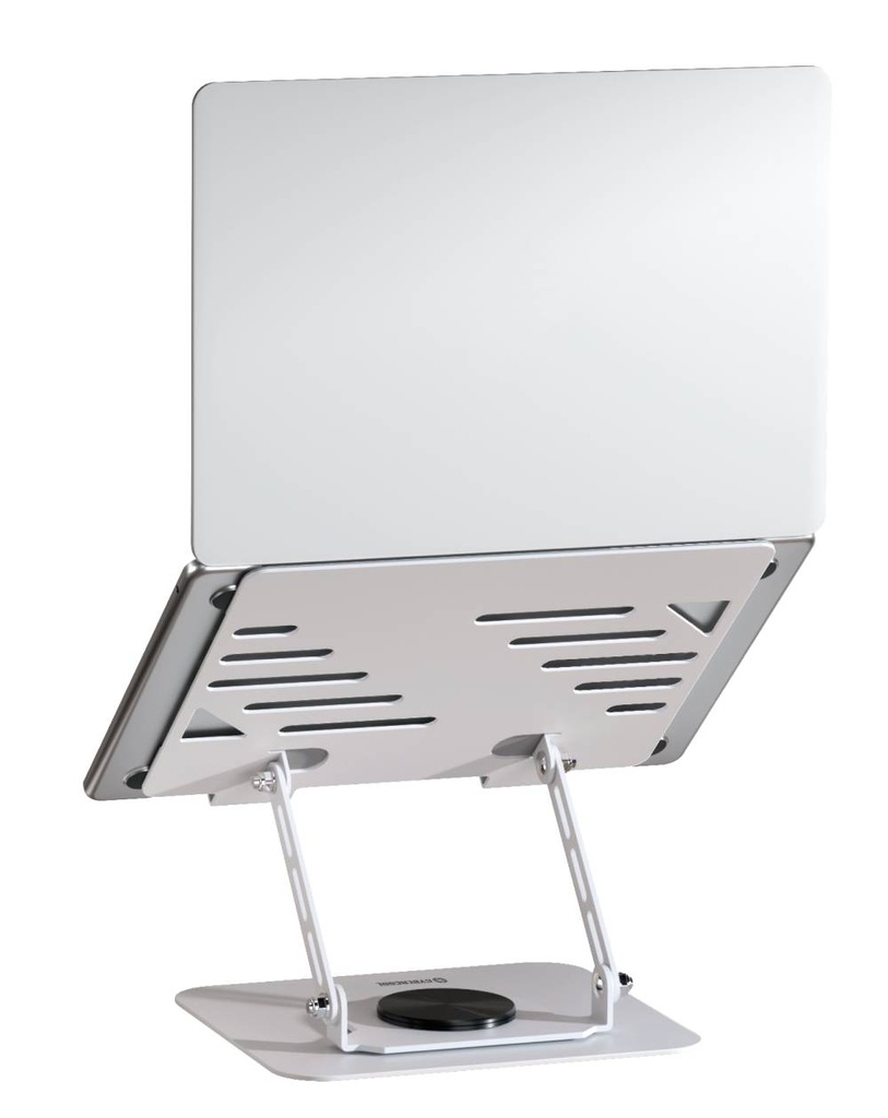 Soporte Giratorio Laptop Cybercool HA-A17, Aluminio, Silver.