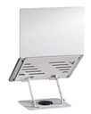 Soporte Giratorio Laptop Cybercool HA-A17, Aluminio, Silver.