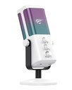 Micrófono Havit GK65, Cardioide, RGB, White, USB.