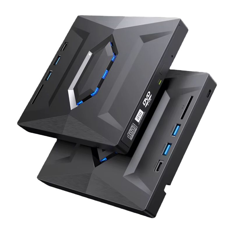 Lectora DVD externa 5 en 1, Mod 829U3, lector de tarjetas TF SD, USB 3,0, Interfaz USB 3.0/Tipo C.