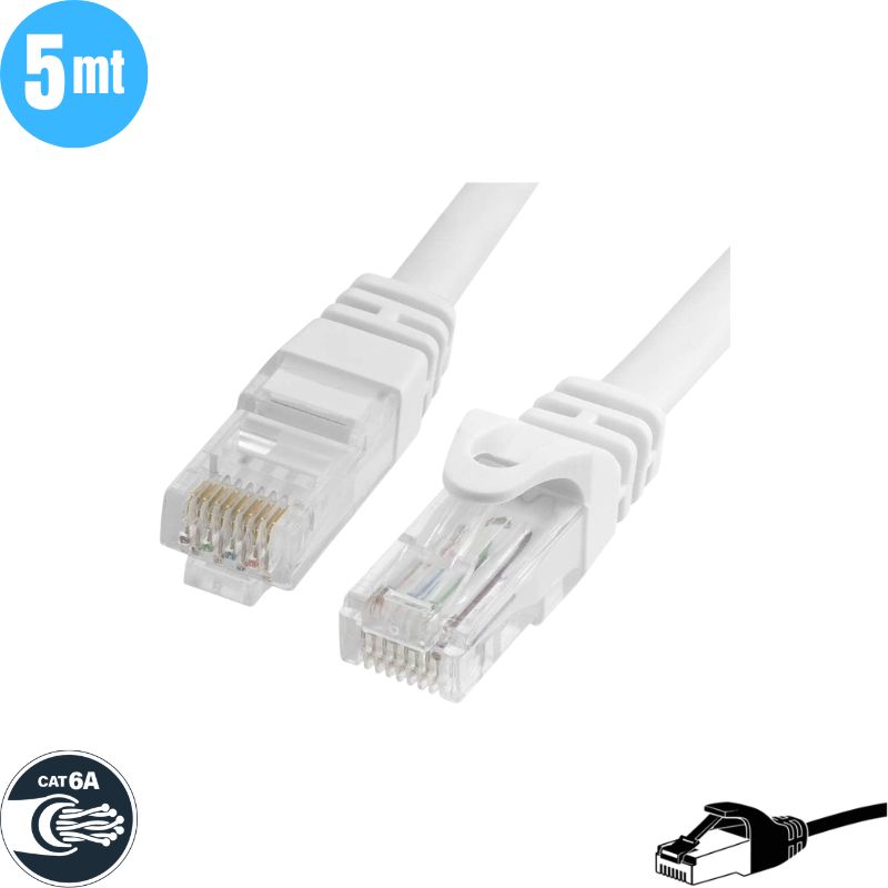 Cable de Red CAT6, Blanco, 5mt.