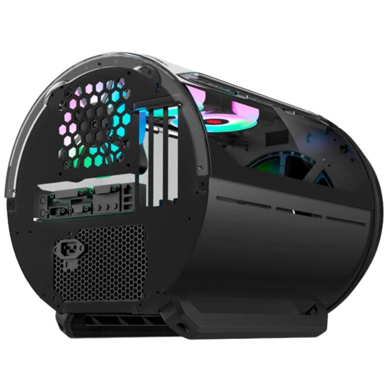 Case 1ST Player Rainbow ( BASSF ) Micro ATX S/F | Negro | 1 Panel Vidrio | X3 Fan | Led-RGB.