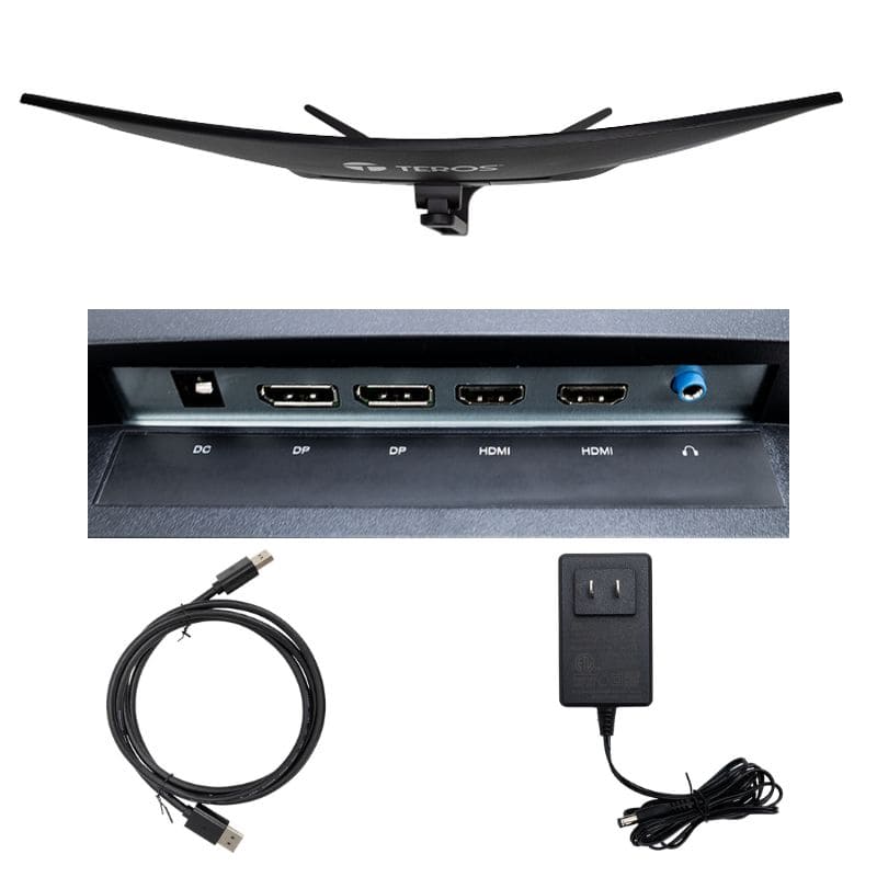 Monitor curvo gaming TEROS TE-3218G, 31.5" QHD VA, 180Hz, 1ms, HDMI, DP, Audio out