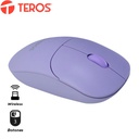 Mouse óptico inalámbrico TEROS TE-1219S, 1000 DPI, receptor USB, 3 botones.