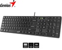 Teclado Genius SlimStar 126 USB Multimedia Black SP (31310017401)