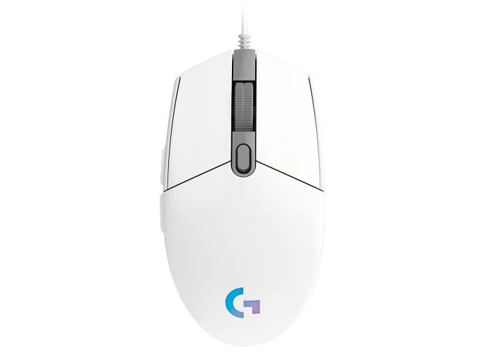 MOUSE LOGITECH G203 LIGHTSYNC OPTICAL 8000 DPI RGB WHITE (910-005791)