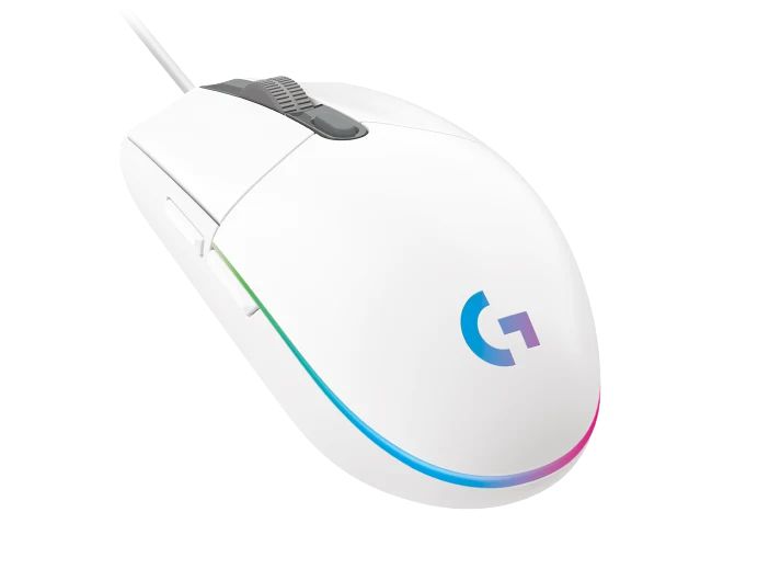 MOUSE LOGITECH G203 LIGHTSYNC OPTICAL 8000 DPI RGB WHITE (910-005791)