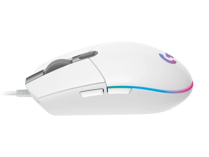 MOUSE LOGITECH G203 LIGHTSYNC OPTICAL 8000 DPI RGB WHITE (910-005791)