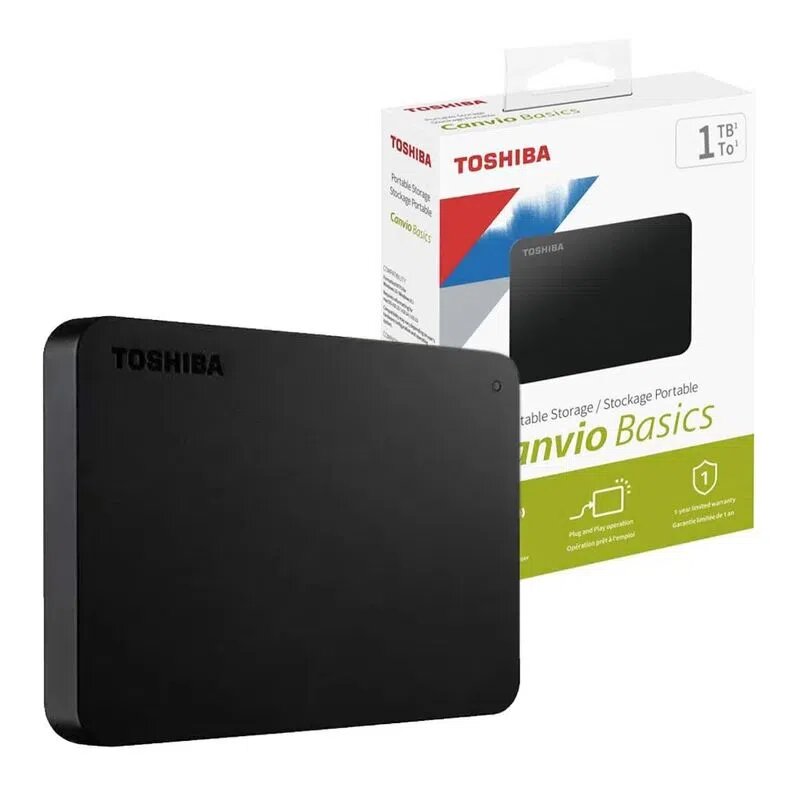 Disco Duro Externo TOSHIBA Canvio Basics, 1TB, USB 3.0, 2.5&quot;, Negro.