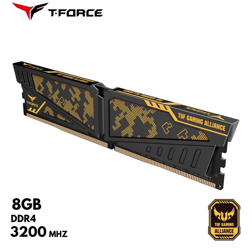 MEMORIA RAM  TEAMGROUP T-Force Vulcan TUF, 8GB DDR4-3200 MHz, CL16, 1.35V