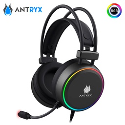 [AGH-GH5500K] Audífono C/Micrófono Antryx Chrome Storm GH-550 2.1 RGB, Cable.