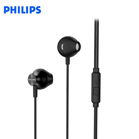 Audífono C/Micrófono Philips, 3.5mm Bass Sound, Black.