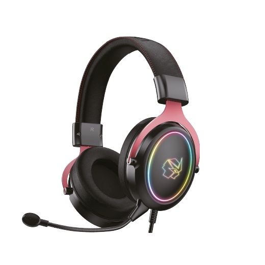 Audífono Gaming Vandrox LEGEND Negro/Rojo RGB.