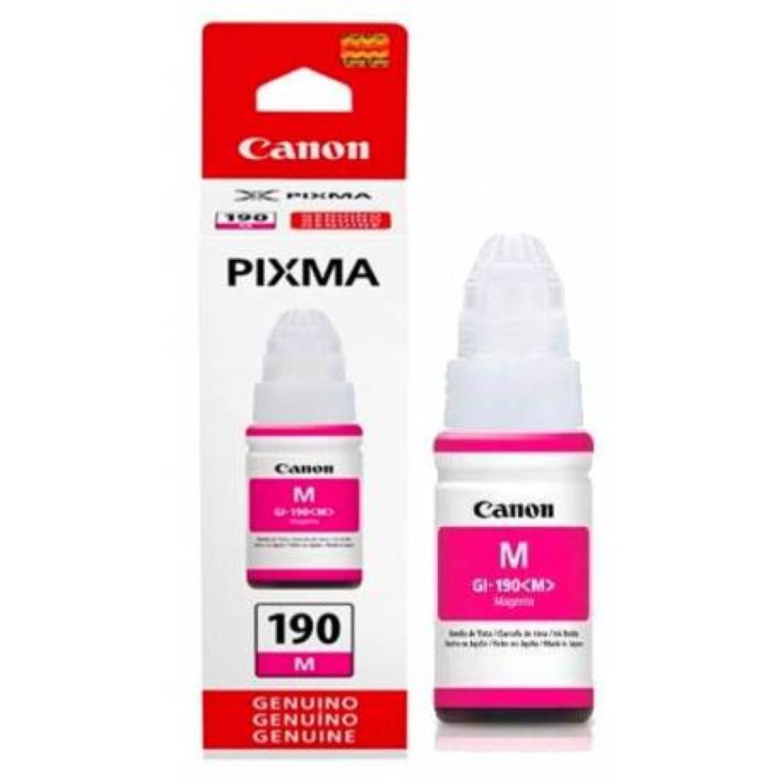 Botella de Tinta Canon GI-190M, Magenta, 70ml.