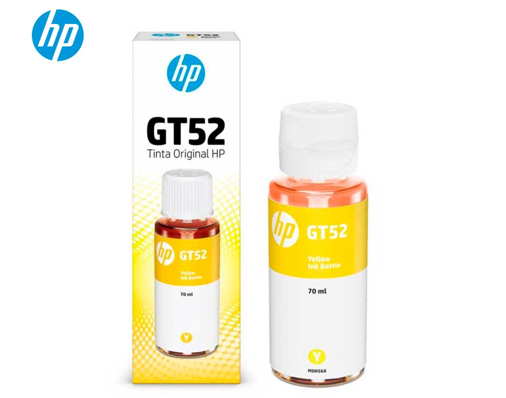 Botella de Tinta HP GT52, Yellow 70ml (M0H56AL) Caja.l