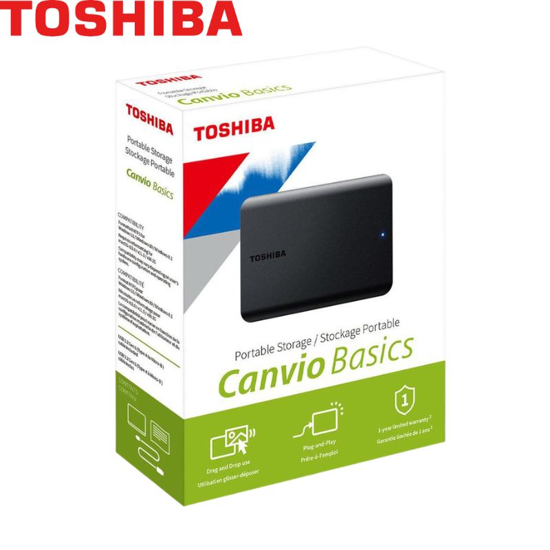 Disco Duro Externo Toshiba Canvio Basics, 1TB, USB 3.0, 2.5", Negro.