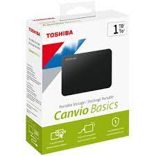 Disco Duro Externo Toshiba Canvio Basics, 1TB, USB 3.0, 2.5", Negro.