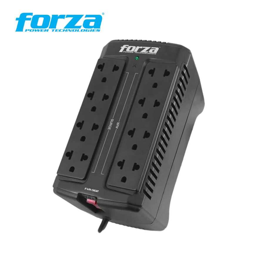 Estabilizador FORZA 900VA FVR-902 450W, 8 Tomas, 220V.