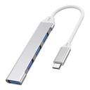 Hub USB 3.0, 4 Puertos Tipo C Metal.