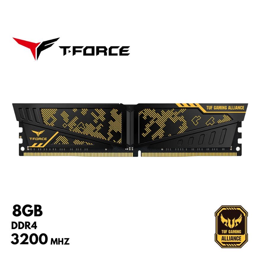 Memoria RAM  TEAMGROUP T-Force Vulcan TUF, 8GB DDR4-3200 MHz, CL16, 1.35V