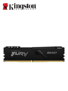 Memoria RAM Kingston Fury Beast, 8GB, DDR4-3200MHz, PC4-25600, CL16, 1.35V.