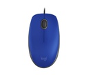 Mouse LOGITECH M110 Silent Óptico Blue, USB.